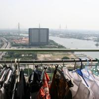 Teregetés Bangkokban kilátással